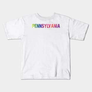 Pennsylvania Tie Dye Jersey Letter Kids T-Shirt